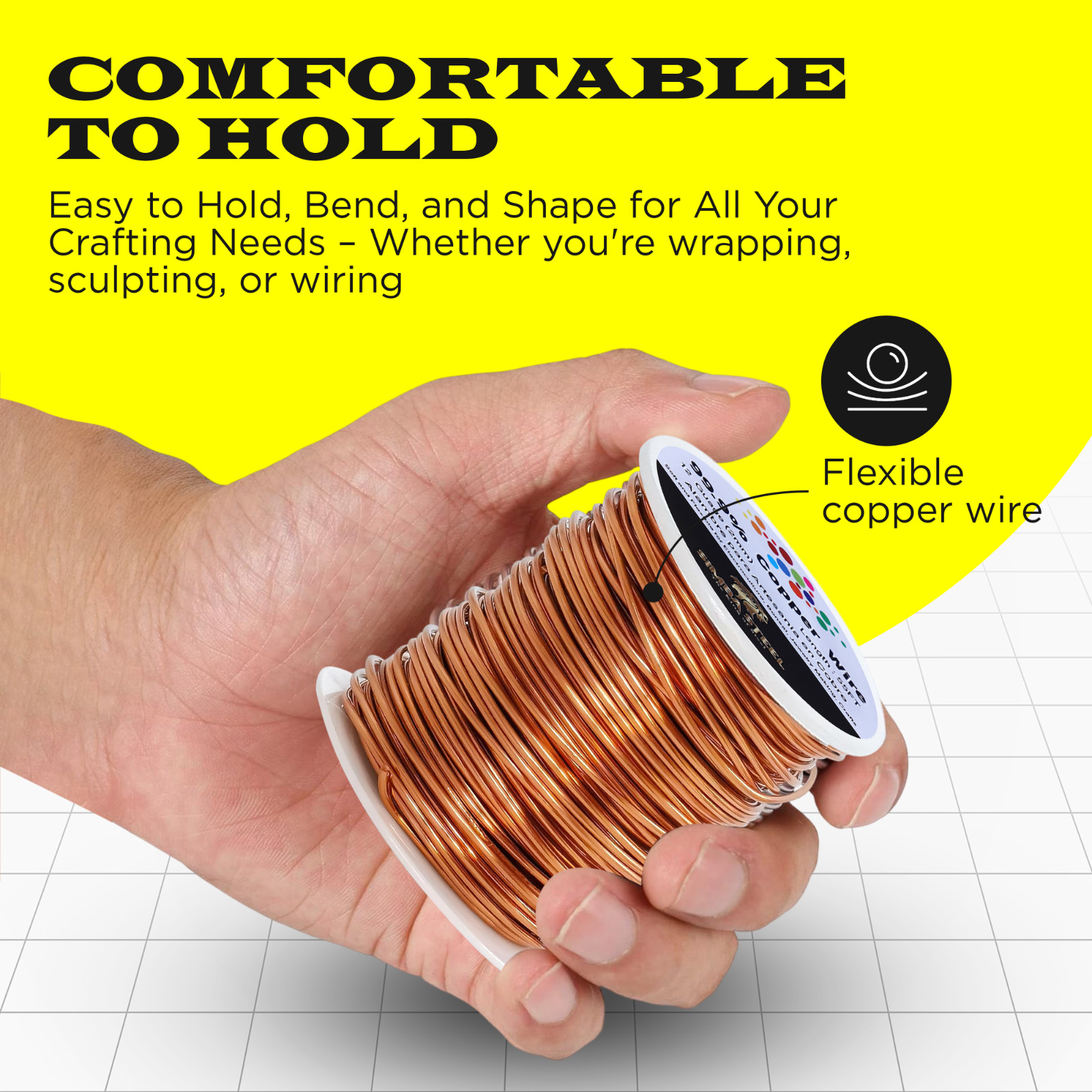 Copper Wire 99.9% Pure - Choose 12 To 24 Ga, 55FT to 127FT, Jewelry, DIY, Craft