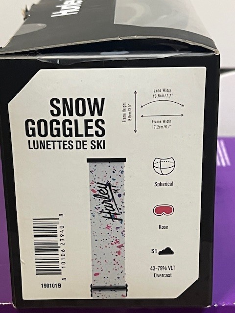 Hurley Soar Spherical Rose Pink Unisex Ski Snow Goggles Brand New In Box