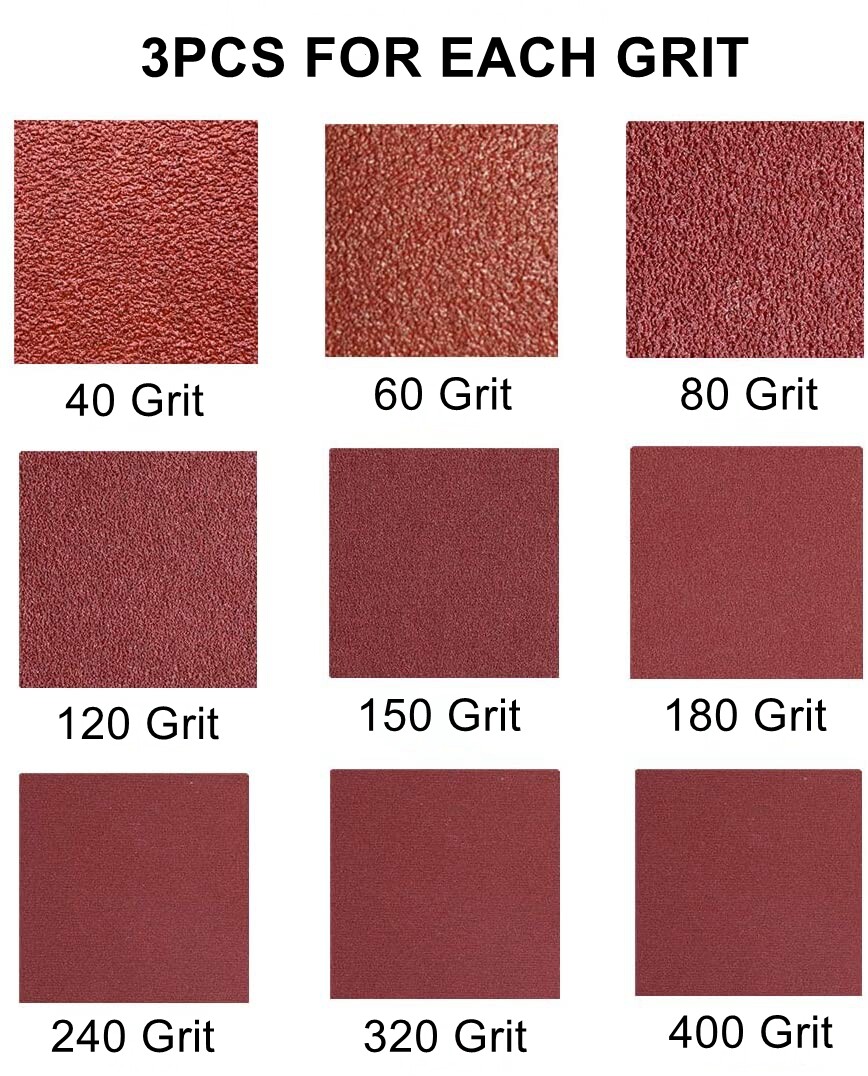 54 PCS 3 x 18 in AO Sanding Belts 40/60/80/120/150/180/240/320/400 Assorted Grit