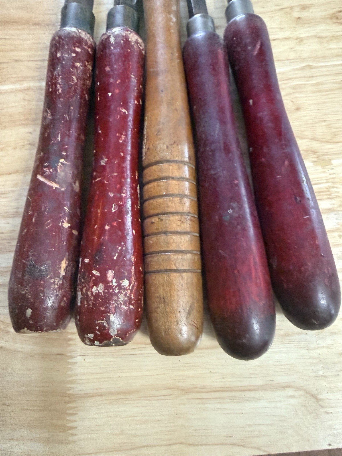 Vintage Craftsman 5pc Carbide Tipped Carving Chisels Set