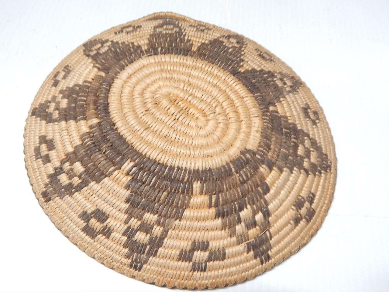 ANTIQUE VINTAGE PIMA INDIAN BASKET - ARIZONA - CLEAN + PRISTINE - BUY IT NOW !