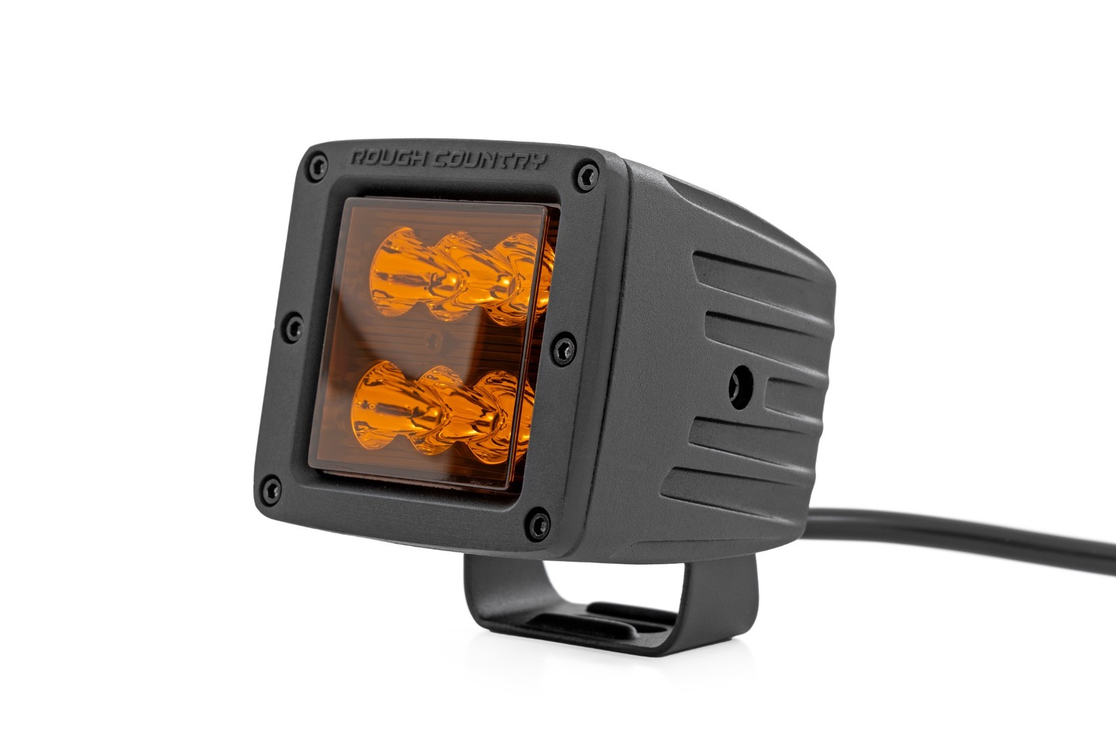 Rough Country 2 Inch Black Series LED Light Pods | Spot | Amber - 70903A