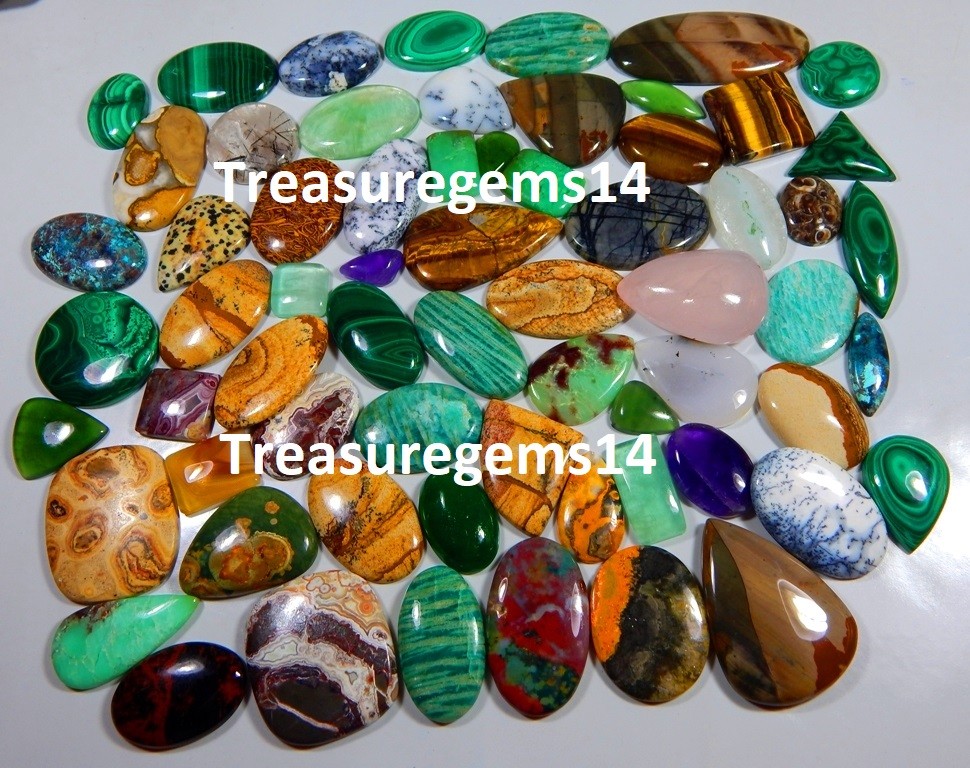 250 Crt WHOLESALE LOT NATURAL ALL KIND SEMI PRECIOUS LOOSE GEMSTONE MIX CABOCHON