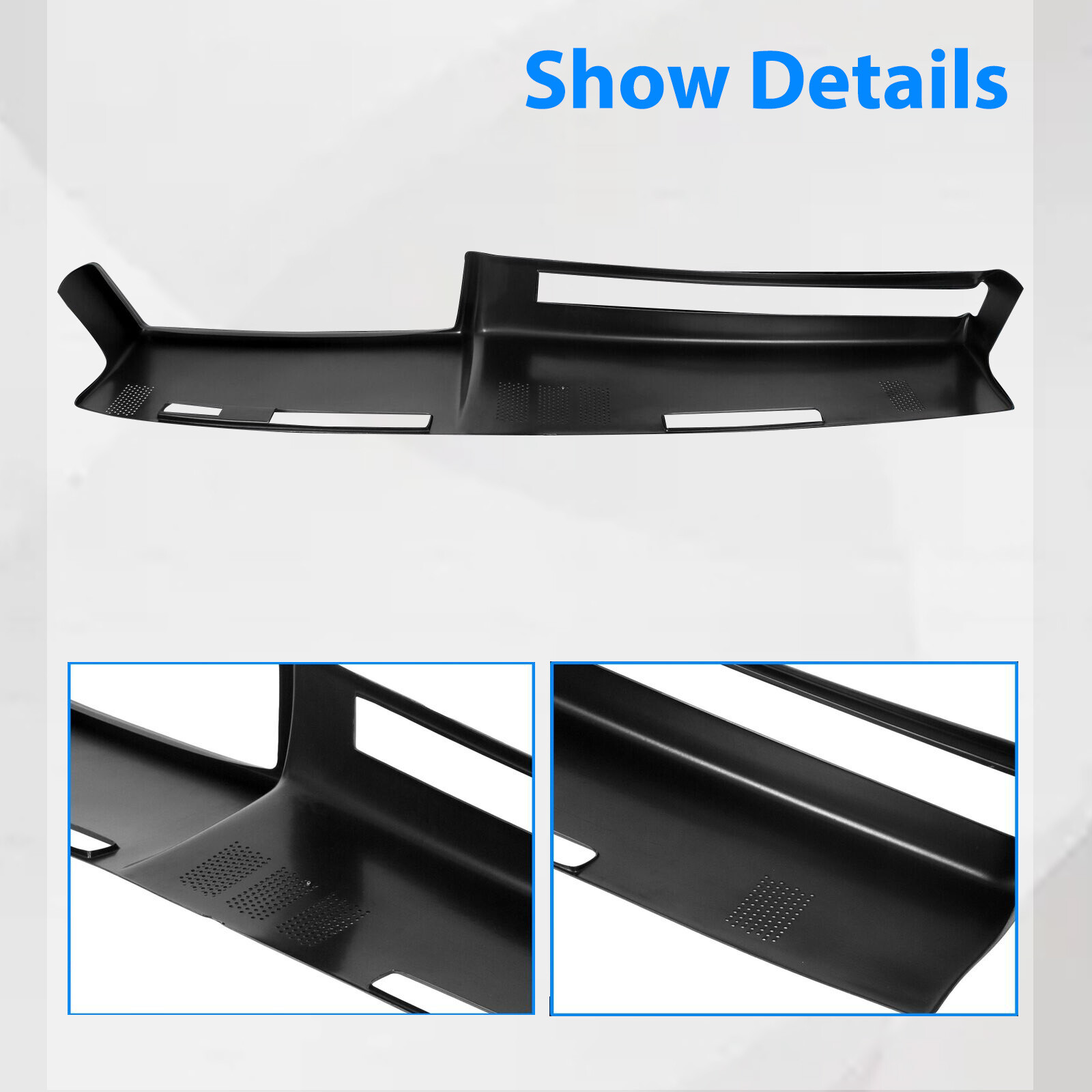 BLK Dash Cover Cap FOR 1981-87 Chevy GMC Full Size Pickup 1981-91 Chevy GMC SUV