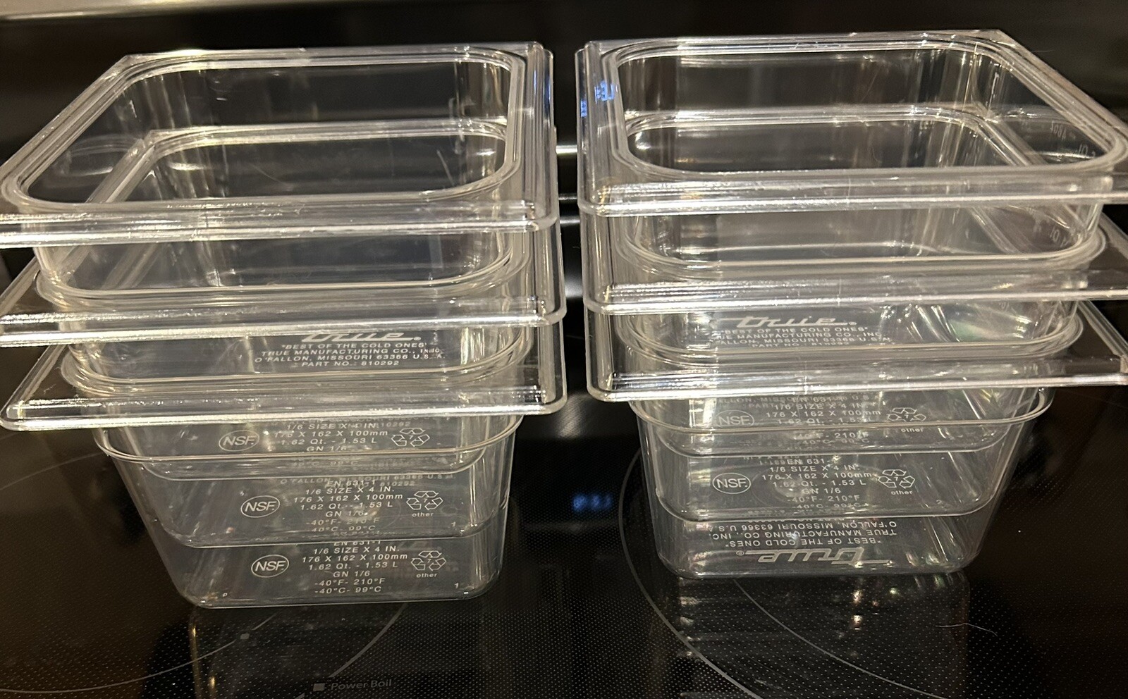 42 Each True Clear Food Pan 1/6 Size 4” Deep NSF Commercial Prep Polycarbonate
