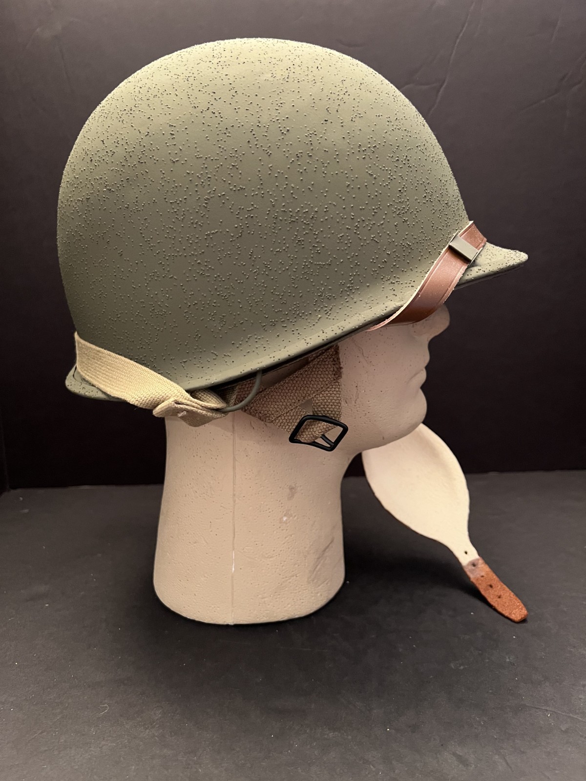 J.MURRAY, INC.1944 ORIG./CONVERTD US M-2 ‘D’ LOOP PARA HELMET & FIRESTONE LINER!