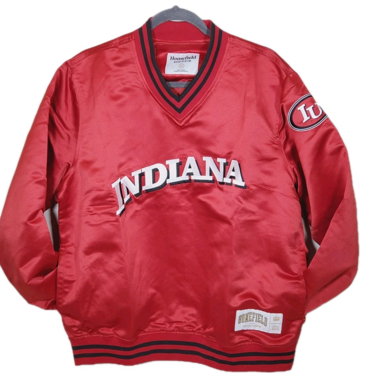 Homefield Indiana University Hoosiers Campus Classic Pullover Red Satin Unisex M