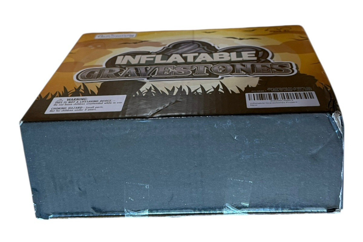 Set of 4 Inflatable Gravestones, Spook Yard Ring Toss Game, Halloween, Ages 3+