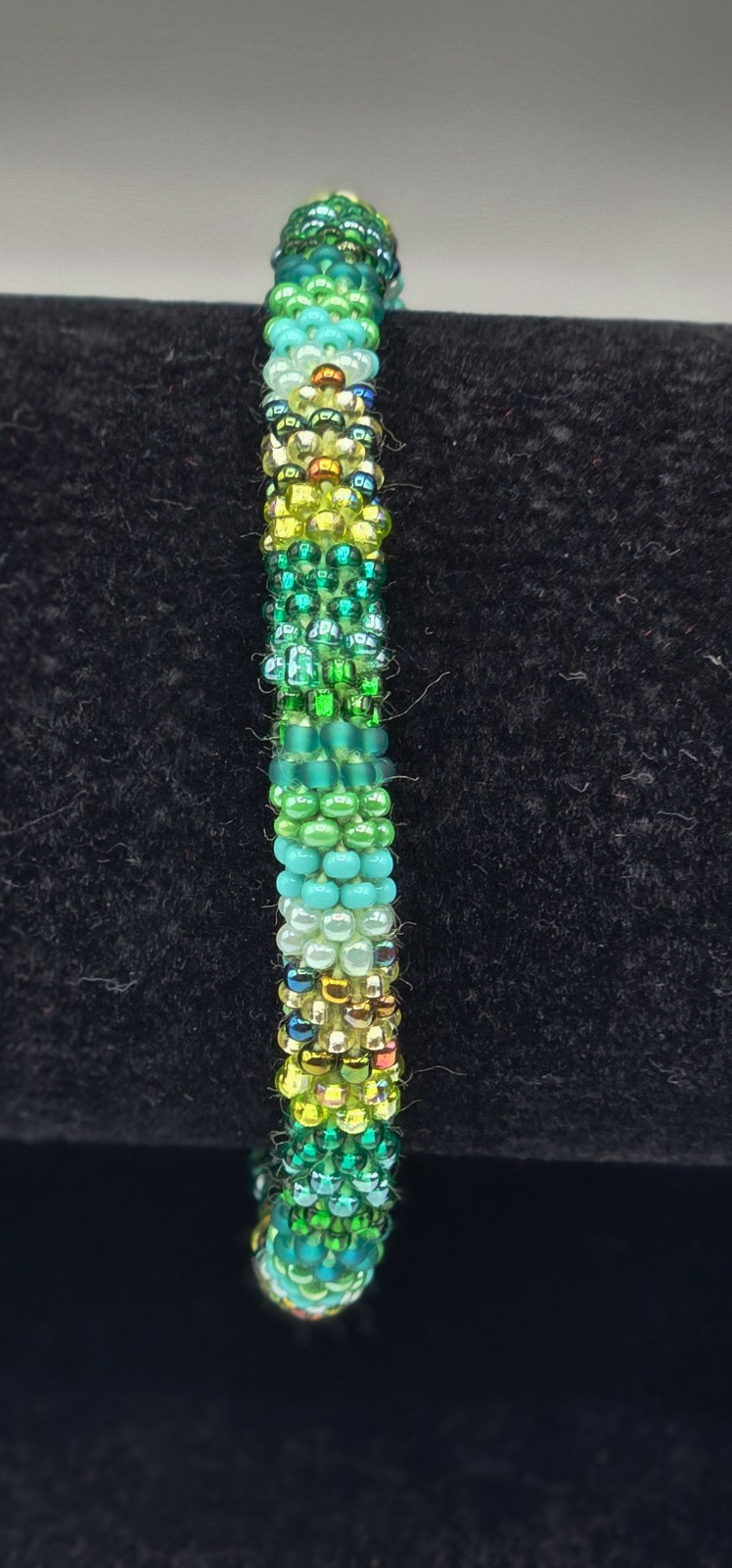 Set of 2 Handmade Nepal Seed-Bead Crochet Boho Bracelets