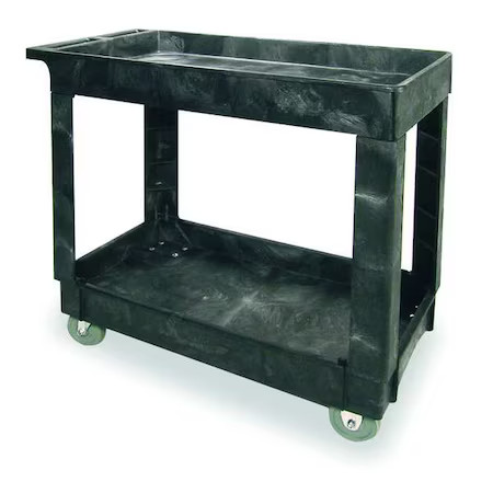 Rubbermaid Commercial Fg9t6600bla Structural Foam Utility Cart With Deep Lipped
