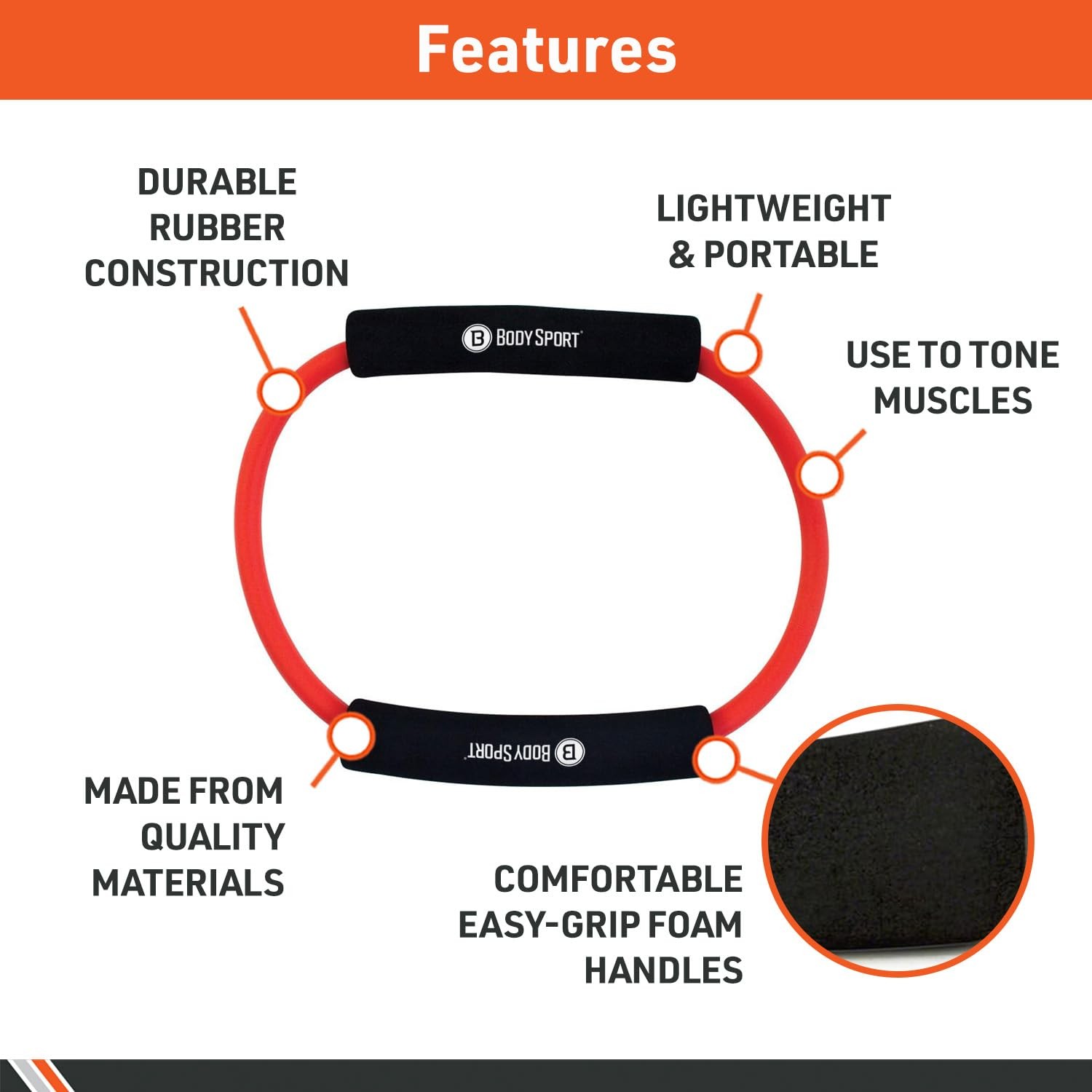 Light Resistance Loop Tubing with Foam Pads, Blue