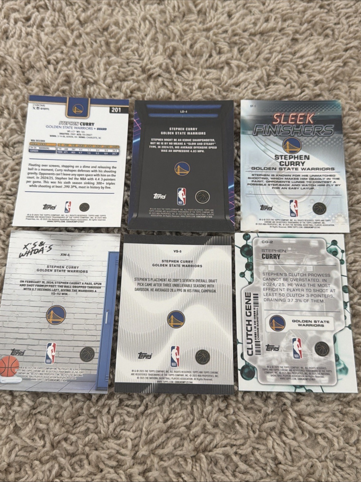 2025-26 Topps Chrome Stephen Curry Hobby Base Set Lot Golden State Warriors