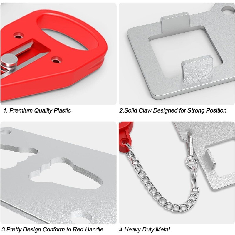 2 Pcs Heavy Portable Door Lock for Travel Door Lock Self-Defense Security Device