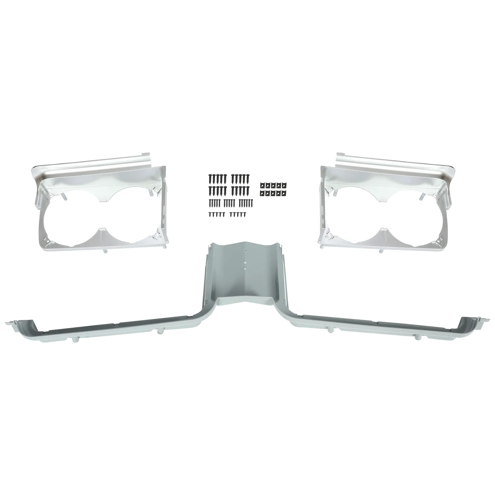 For 1971 1972 Oldsmobile Cutlass Headlamp Housings & Grille Center Stone Shield