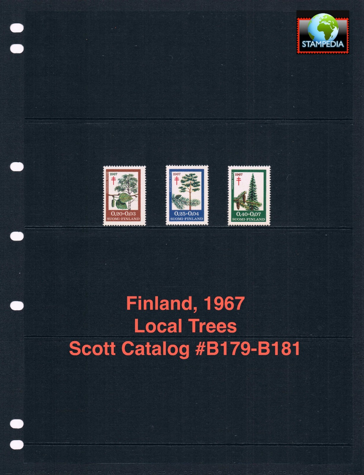 $2.75 Scott Value - 1967 FINLAND Trees Scandinavian Nature CV MNH NH UMM