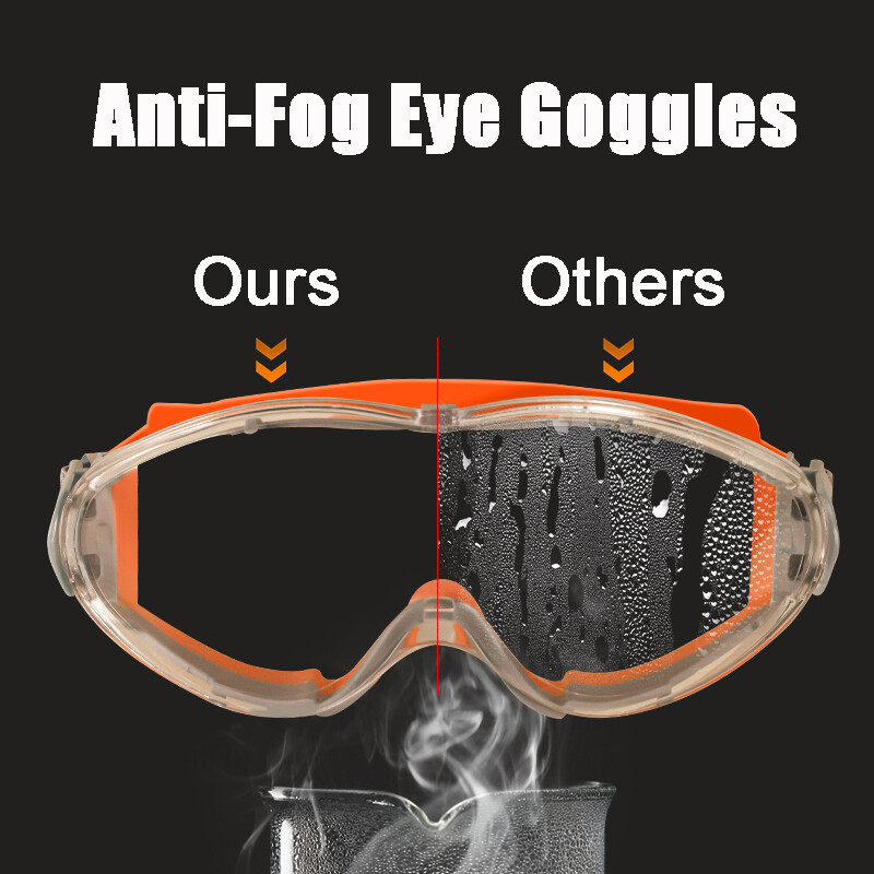 Safety Goggles Over Glasses Anti Fog Scratch Resistant Eye Protection Adjustable