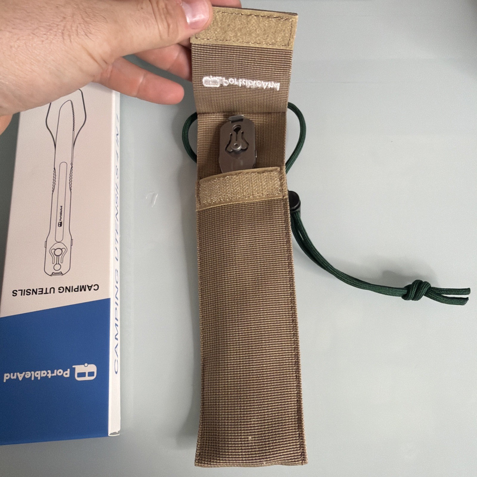 4in1 Camping Utensil Set Spoon Spork Knife Tongs Stainless Steel Multi Tool For