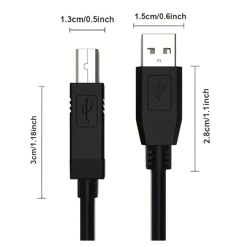NEW USB 2.0 A TO B High Speed Printer Scanner Premium Cable Cord 1.5m Lot