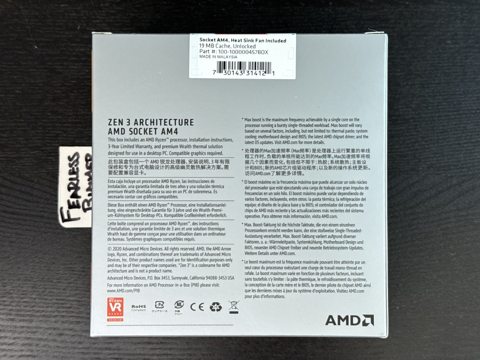 AMD Ryzen 5 5500 6-Core 12 Thread 3.6 GHz Socket AM4 65W Desktop CPU Processor