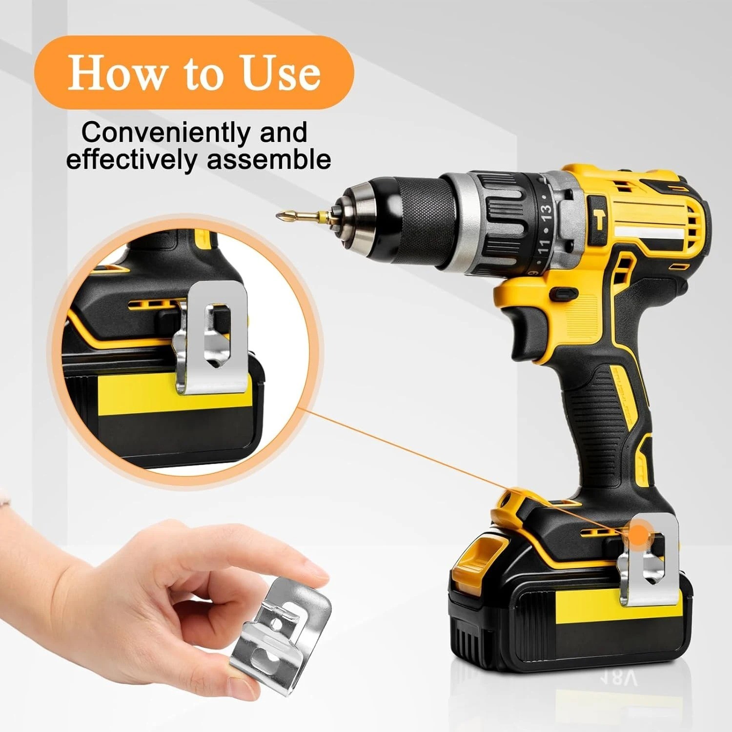 2 Pc Electric Drill Belt Clip Hooks – For DeWalt 20V Drill Driver Accessories