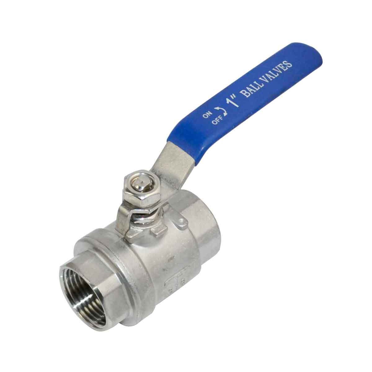 1 inch 1" Ball Valve,316 Stainless Steel Full Port,2-Piece, 1000WOG, 2Pack