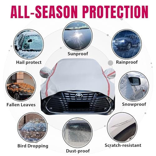 Half Car Cover for Snow, Hail Car Cover with Cotton SUV L(see size table)