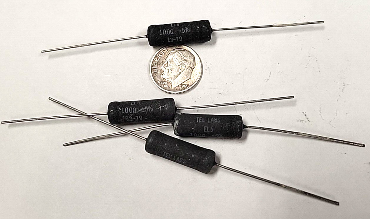 RESISTOR 100 ohm 5 WATT CERMET WIREWOUND FLAMEPROOF 100oHM (4pc) AXIAL  EL5-100