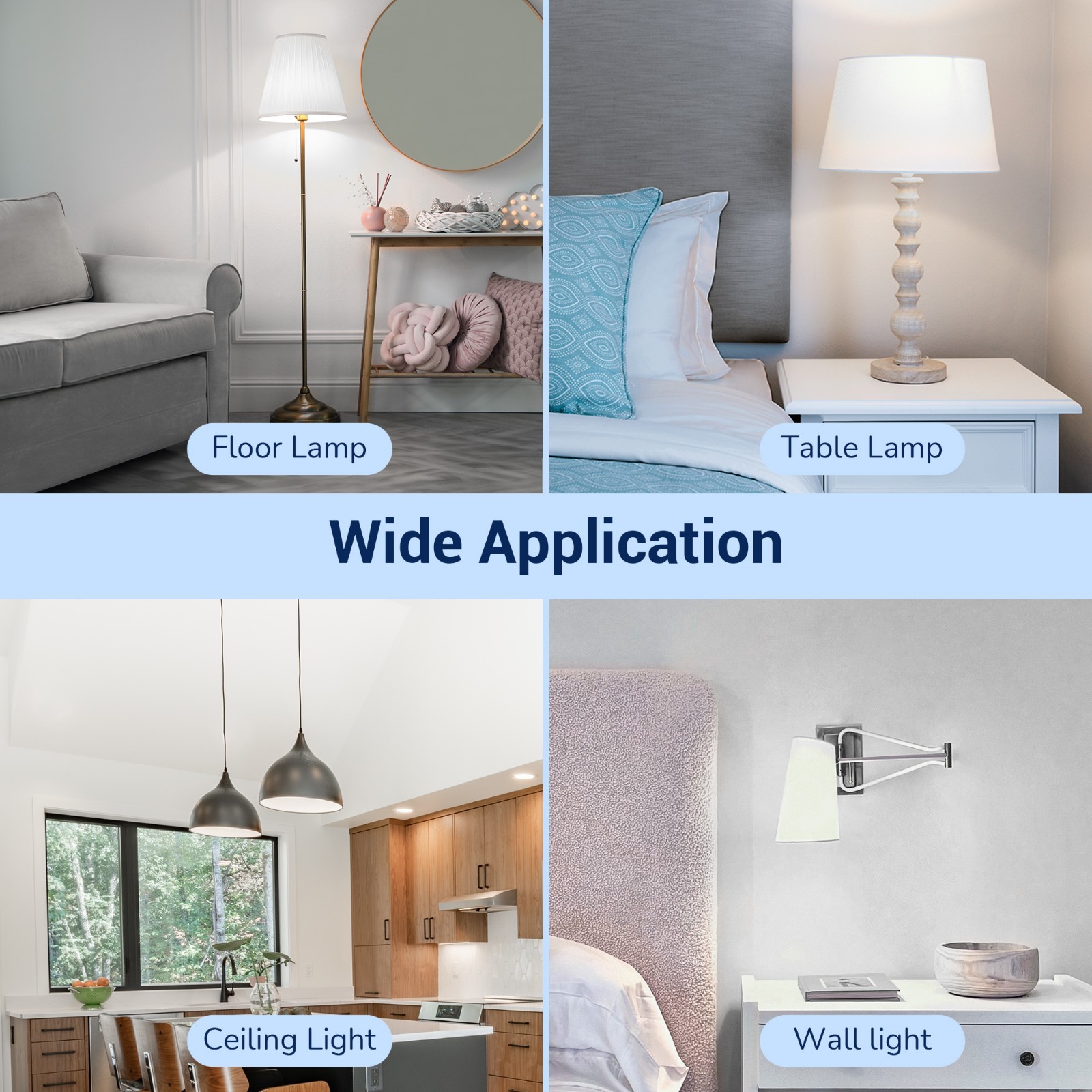 DEWENWILS Dusk to Dawn Light Bulb 4-Pack A19 Outdoor Sensor Auto On/Off LED