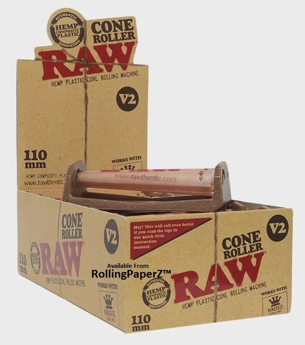 New! RAW Version 2 CONE ROLLER ROLLING MACHINE Rolls KING SIZE & 1 1/4 Size Cone