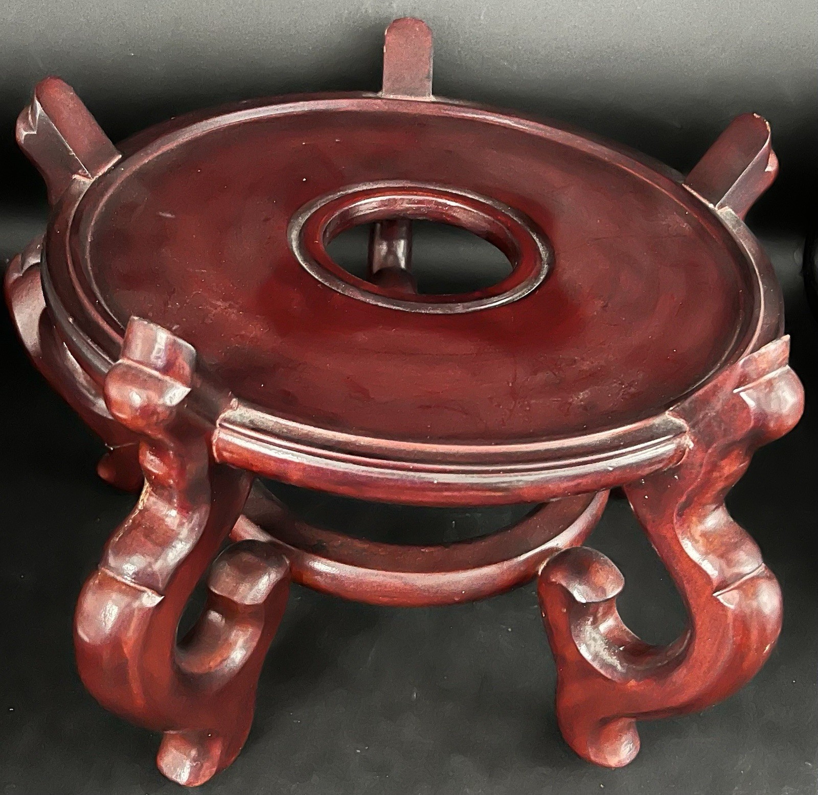 Rosewood Large 5 Legged Display Stand Pedestal Vase Plant Stand 11"