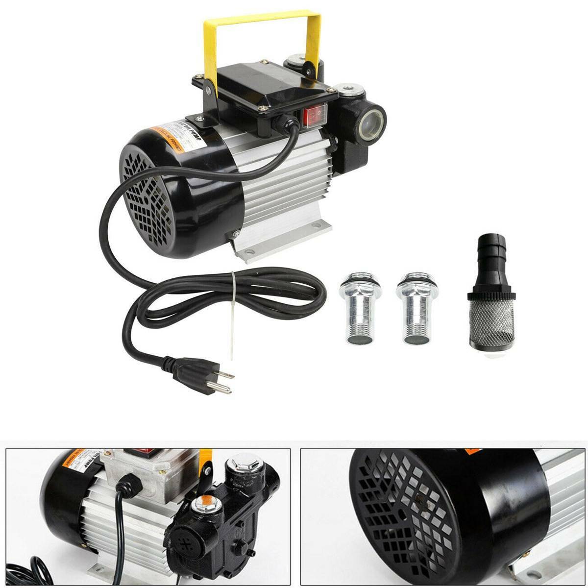 110V AC Self Priming Electric Oil Pump Transfer Fuel Diesel With Aluminum Casing