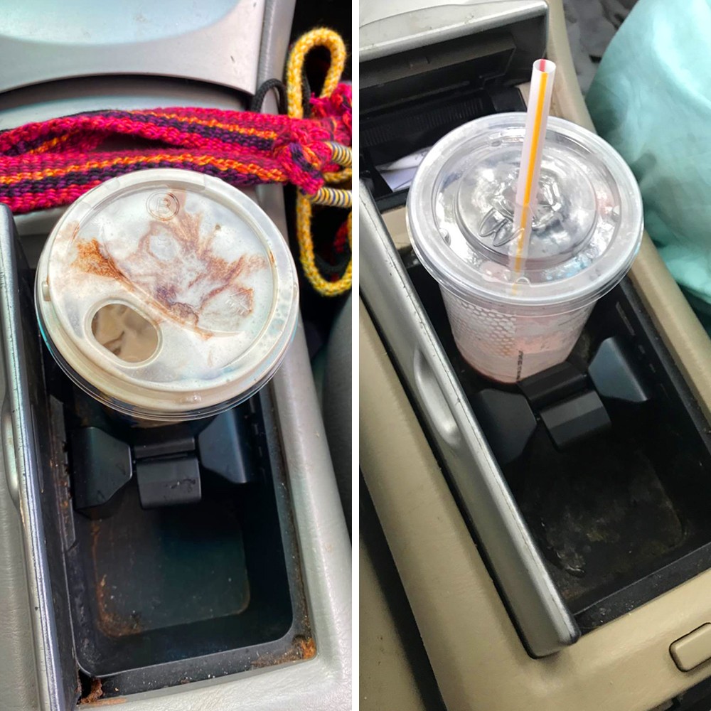 For 2002-2007 Toyota Highlander Center Console Cup Holder Insert Divider Durable