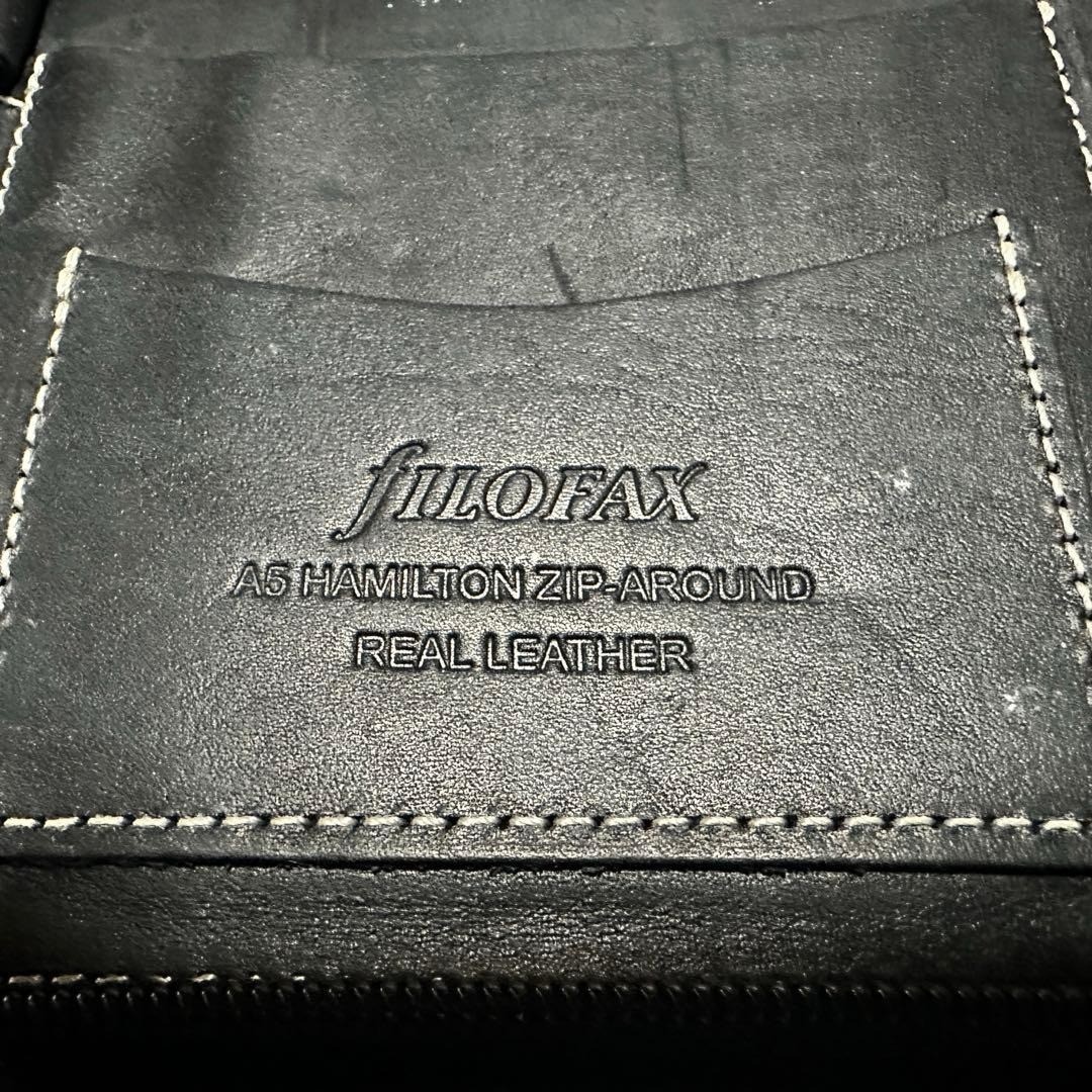 Filofax Hamilton ZIP A5 Leather Organizer Genuine Leather Excellent Condition