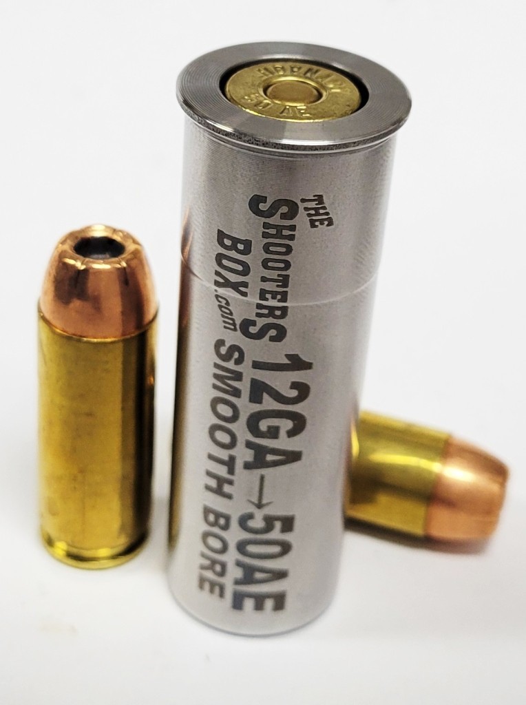 12GA to 50AE Shotgun Adapter - Chamber Reducer - Stainless - Free Case & Ship!