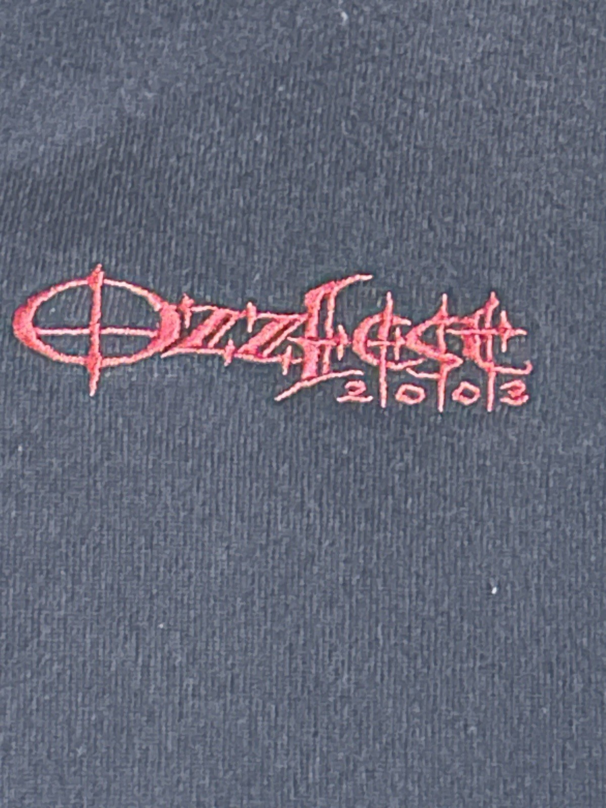OZZFEST 2003 JACKET OZZY OSBOURNE XL WORN BLACK HOODIE FULL ZIP