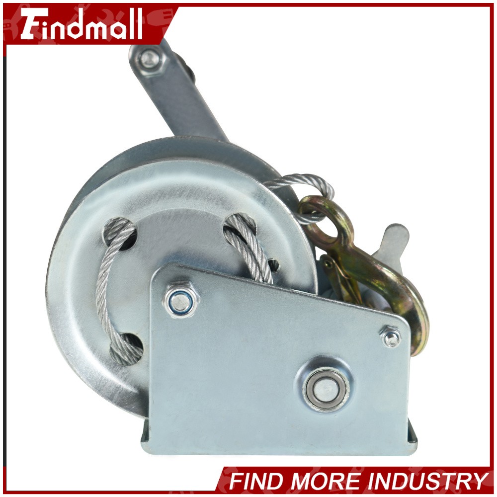 Findmall 1500lbs Adjustable Two-Way Hand Winch Boat Winch With 10m (32ft) Cable