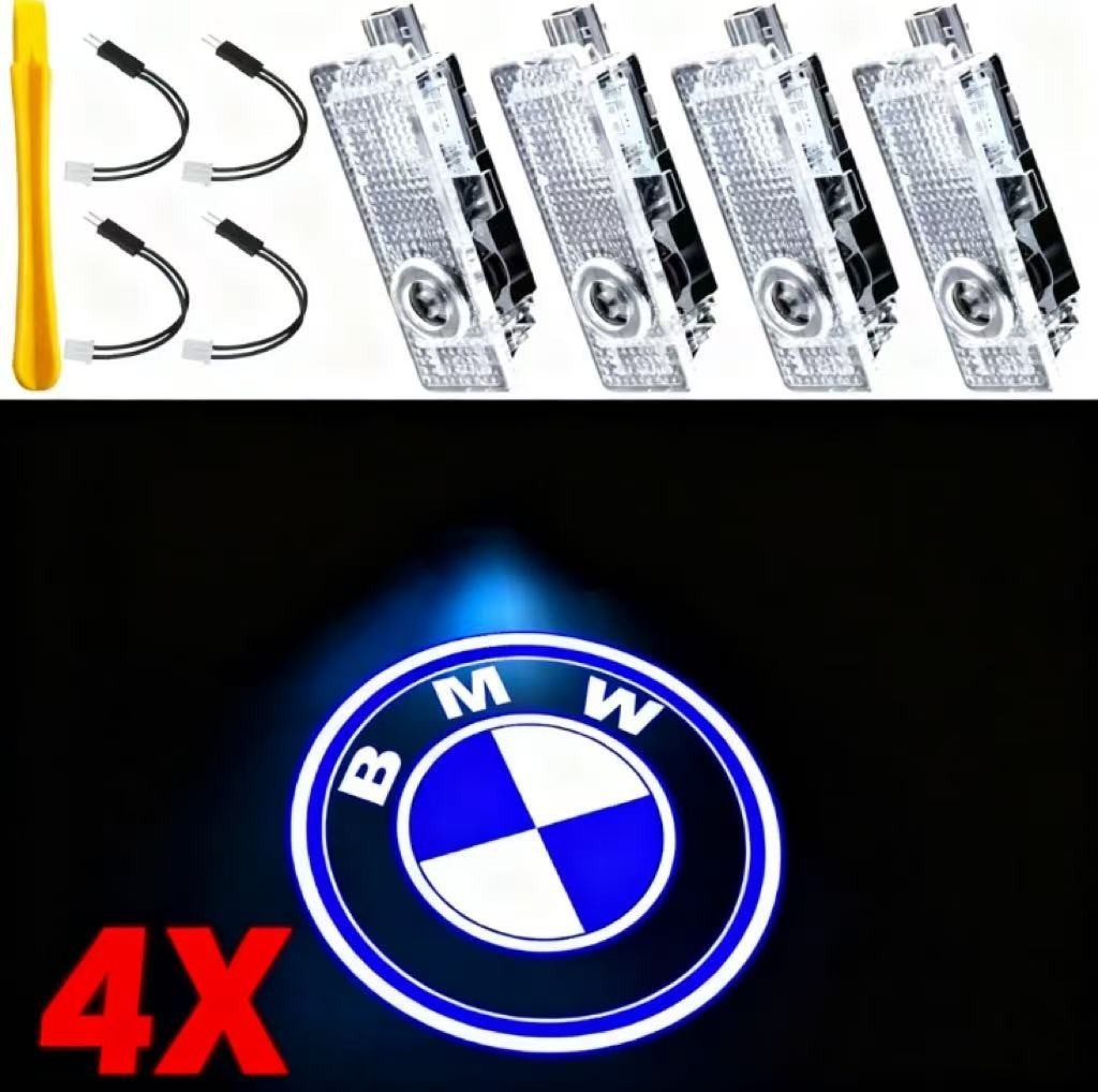 4PCS Car Door Welcome Lamps Interior Lights For BMW X3 X5 3 5 Series No Fading