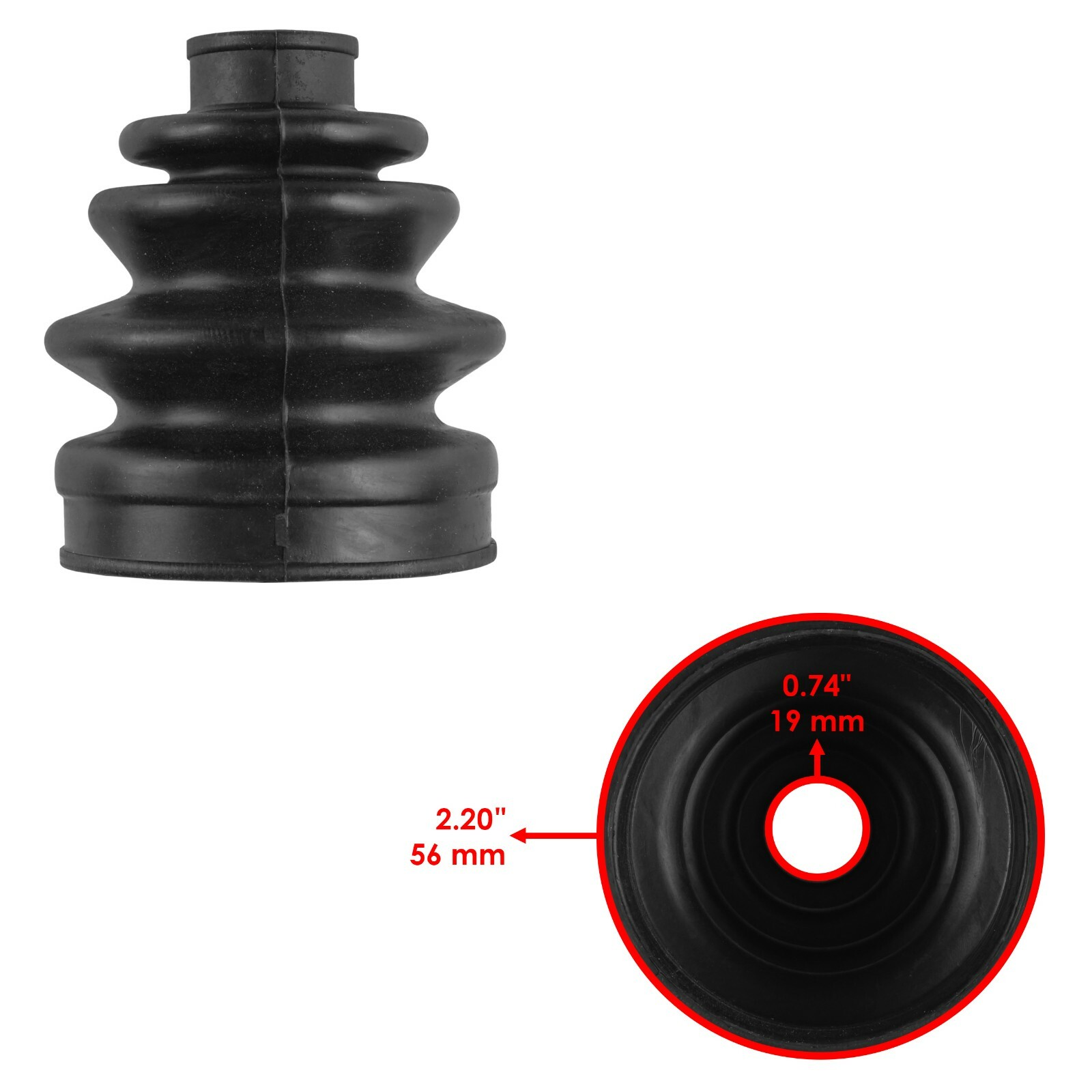 2 Front Inner Outer Axle CV Boot Kit for Honda TRX350FE TRX350FM Rancher 00-05