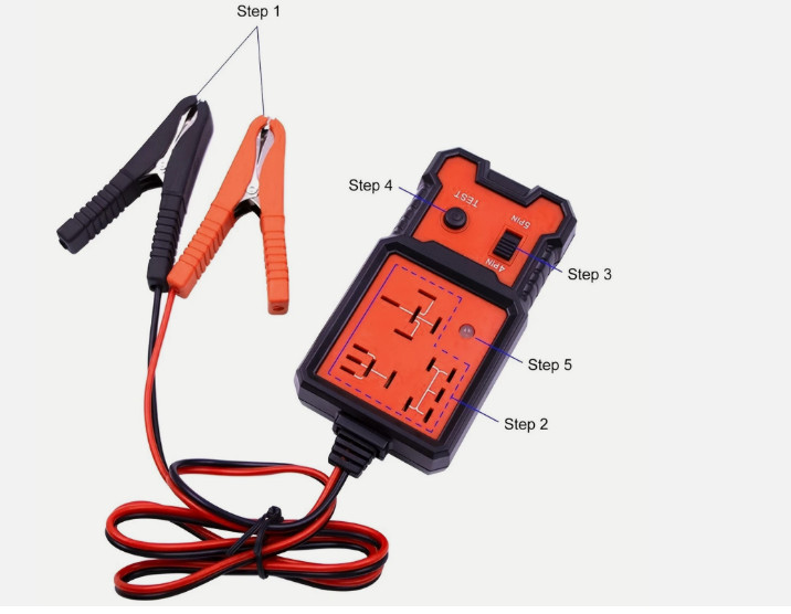 12V 4/5Pin Automotive Electronic Relay Tester Diagnostic Tool