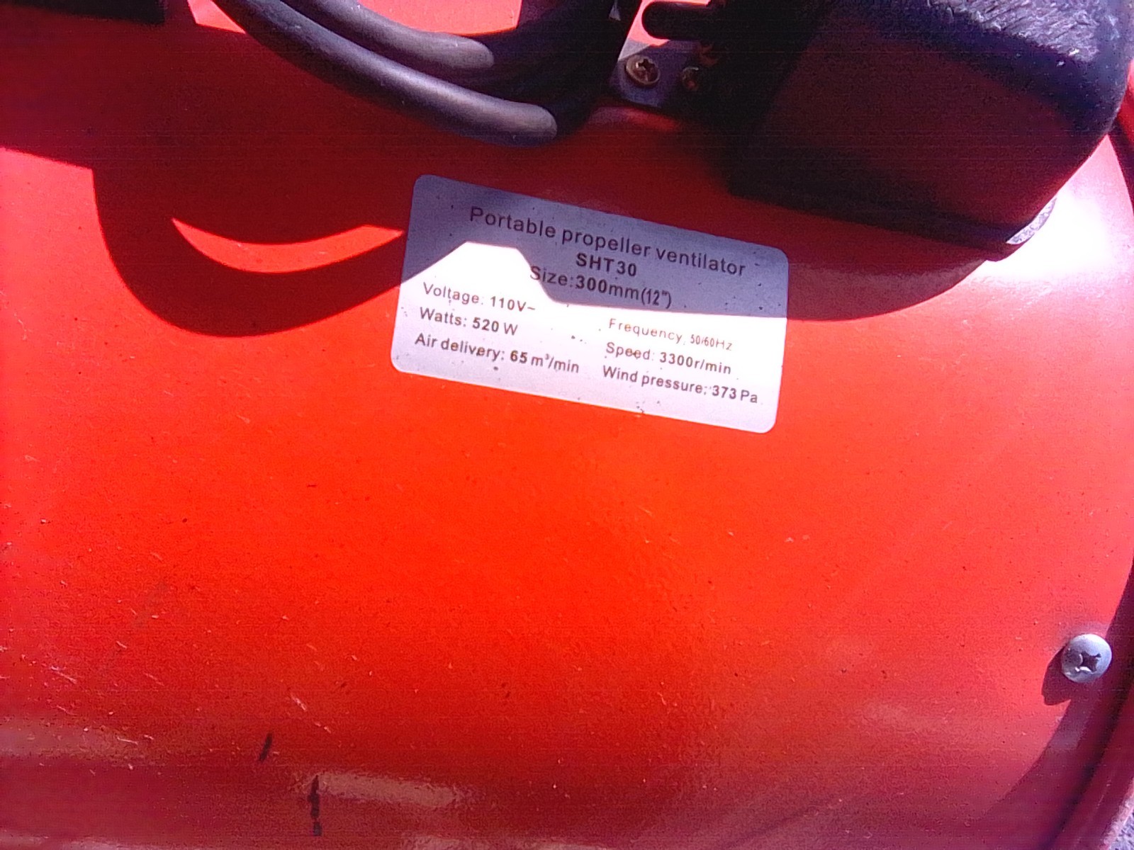 12" Portable Duct Exhaust Fan