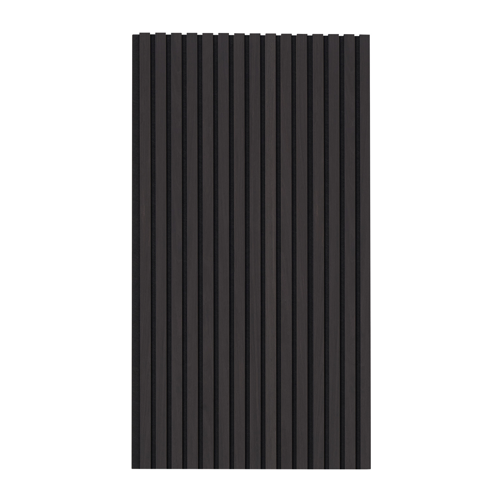 4PCS Acoustic Wood Wall Slat Panels 23.6"x47.2" Sound Absorbing Modern Black Oak