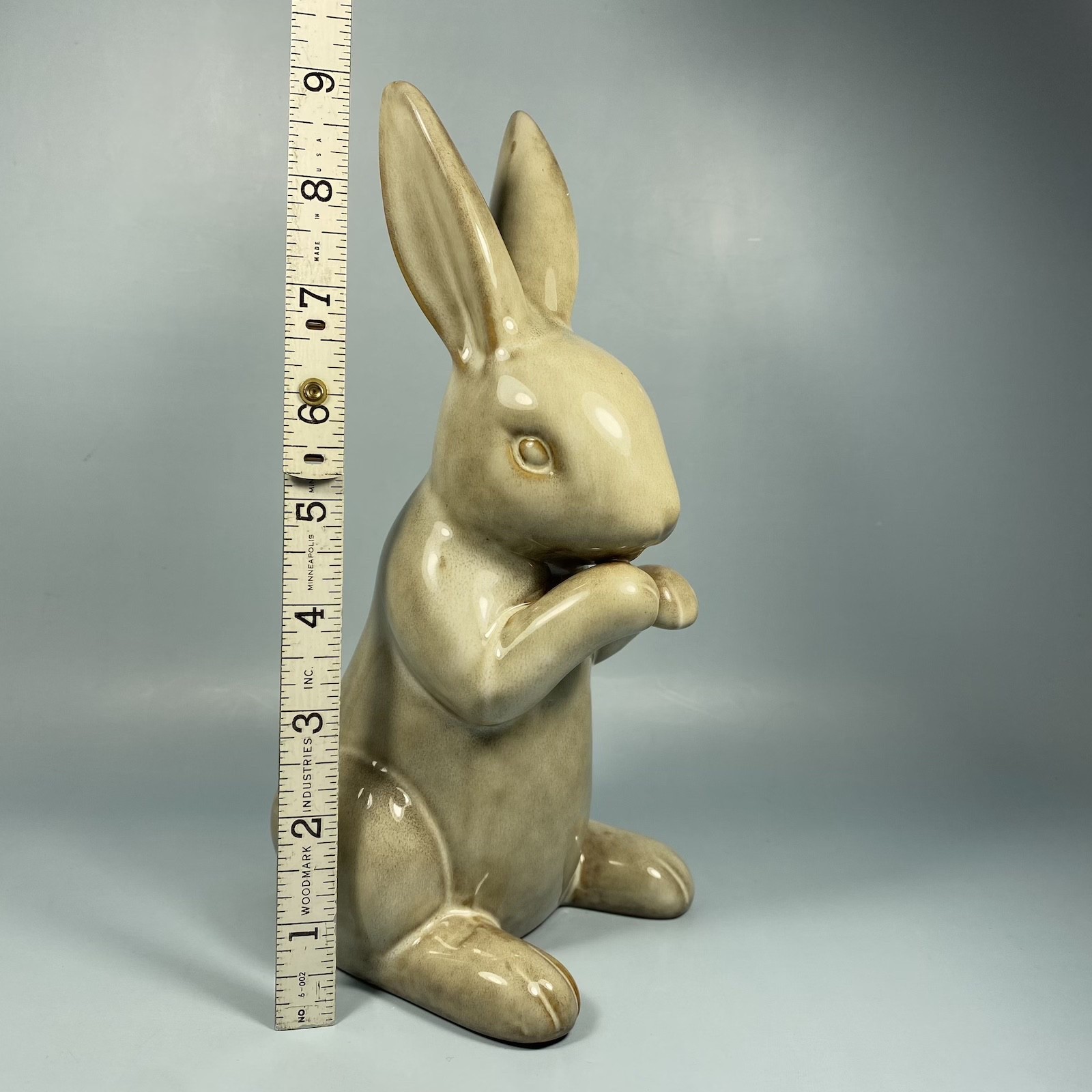 Ceramic Glazed Bunny Rabbit Figurine (#2) Easter or Spring Decor ~ 9 in.