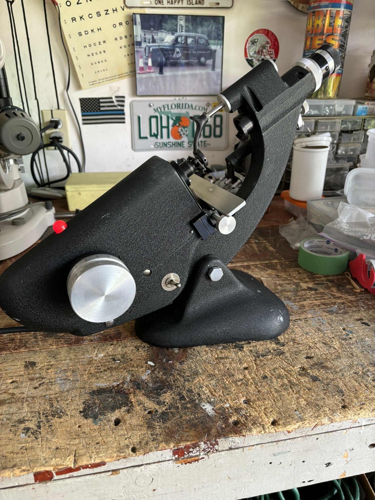 BAUSCH & LOMB MODEL 70 LENSOMETER/VERTOMETER. SERVICED. EXCELLENT CONDITION.