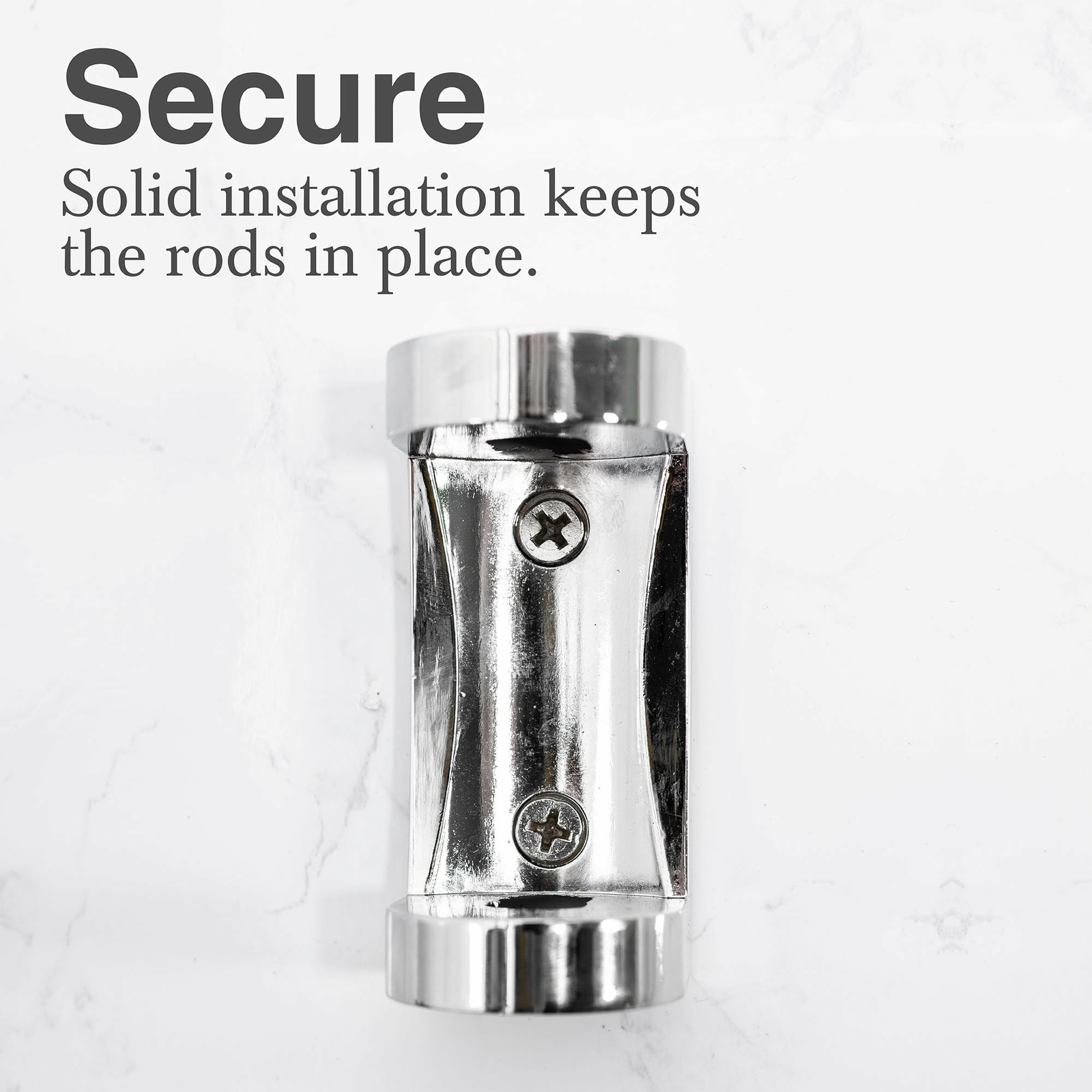 Double Curved Shower Rod Adjustable from 44 in. to 70 in. - Chrome Finish