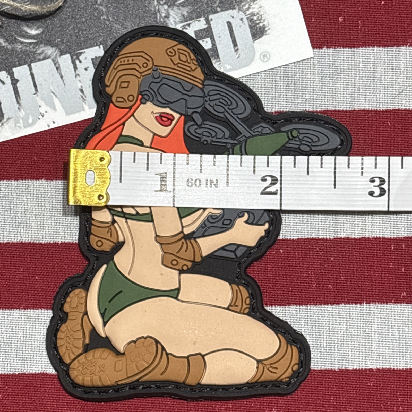 PvC 3D Drone Girl Flyin High Morale Tactical Hook And Loop Patch LG 3.5x2.5”