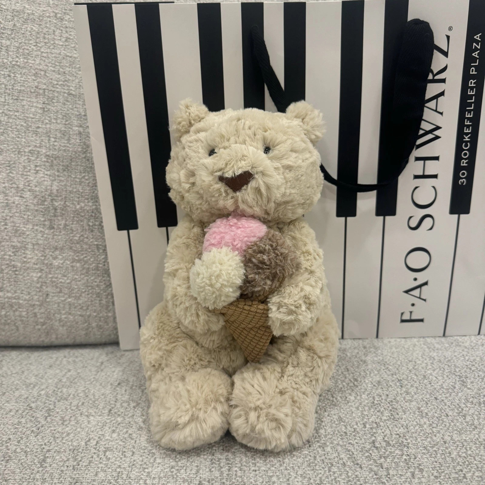 Jellycat Bartholomew Bear Ice Cream Oatus Bear NYC Exclusive