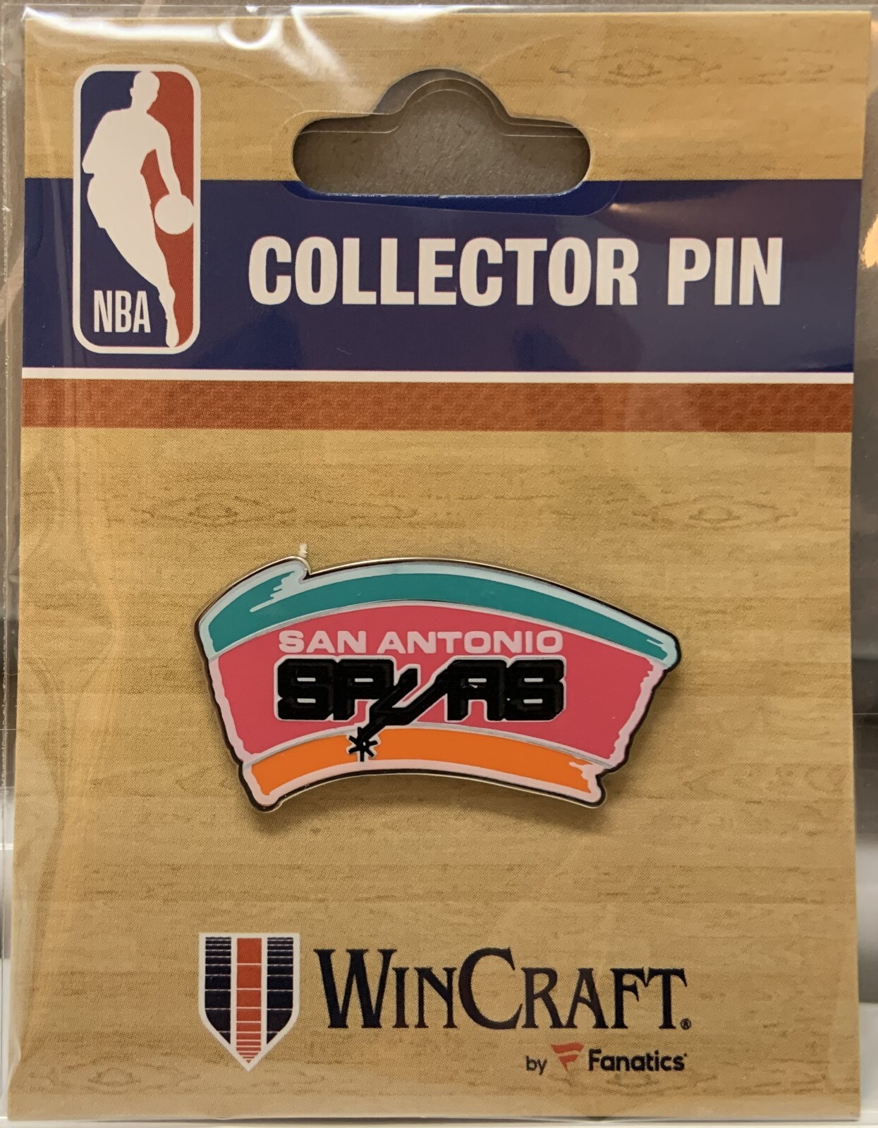 SAN ANTONIO SPURS HARDWOODS LAPEL COLLECTOR PIN NEW WINCRAFT