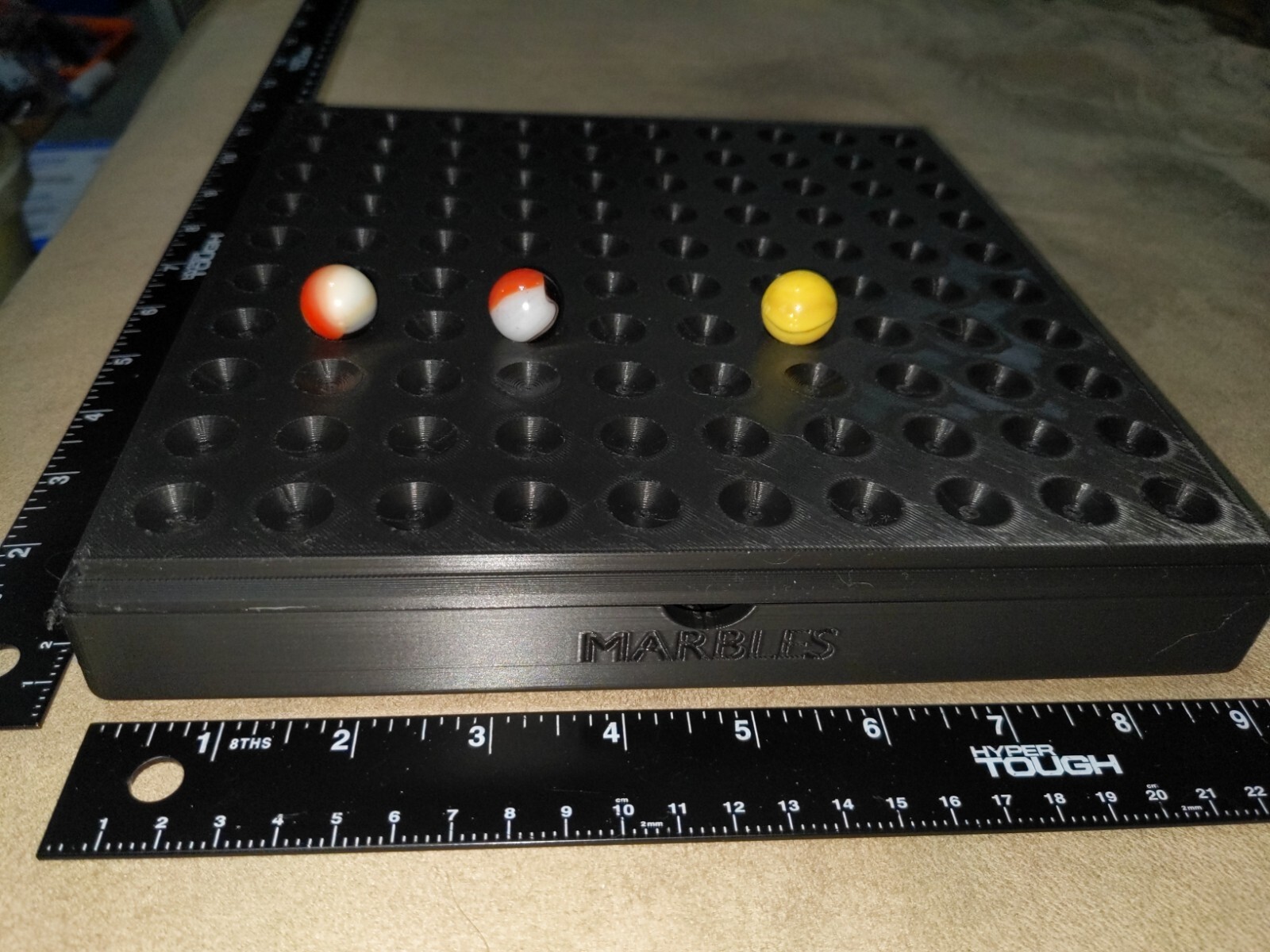 NO MARBLES - 100x 20mm Marbles Display Storage Sorting Tray Case