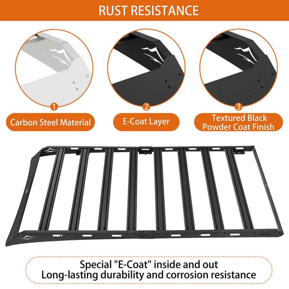 Hooke Road Roof Rack Luggage Carrier Basket Black for Toyota 4Runner 2003-2009