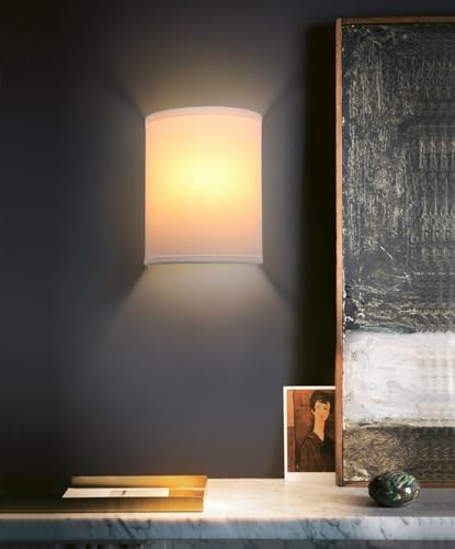 Fabric Cloth Boho Wall Sconce Hallway Fixture Light, 1-Light Vanity White